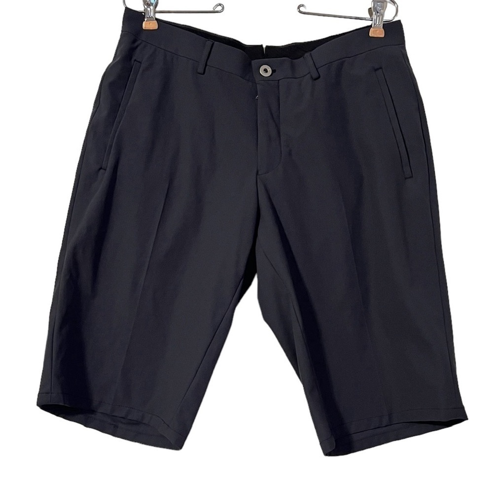 Sene Men’s Custom Made Flat Front Trouser Shorts in Dark Gray Sz 30